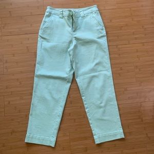 Sage green stretchy straight pants